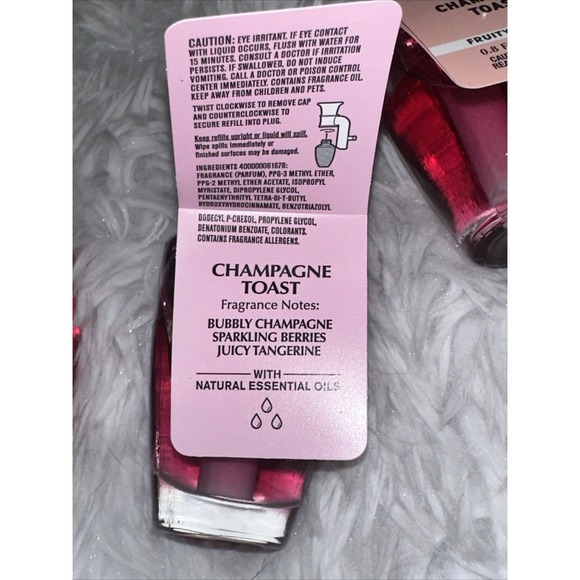 4 Bath Body Works CHAMPAGNE TOAST Wallflower Home Scent Oil Refill Bulb NEW B8 - Picture 8 of 10